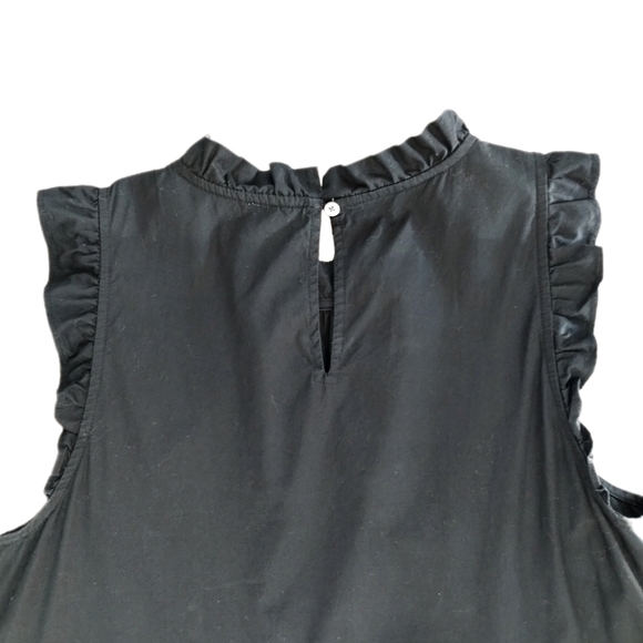 J.Crew Factory Black Tiered Ruffle Midi Dress – Women’s 10 - Picture 8 of 11